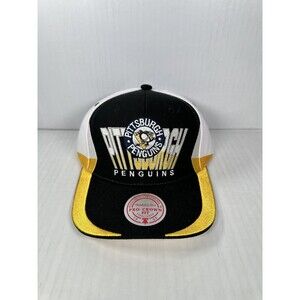 Mitchell & Ness Pittsburgh Penguins Retrodome Snapback Hat Adjustable Black NEW